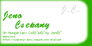 jeno csepany business card